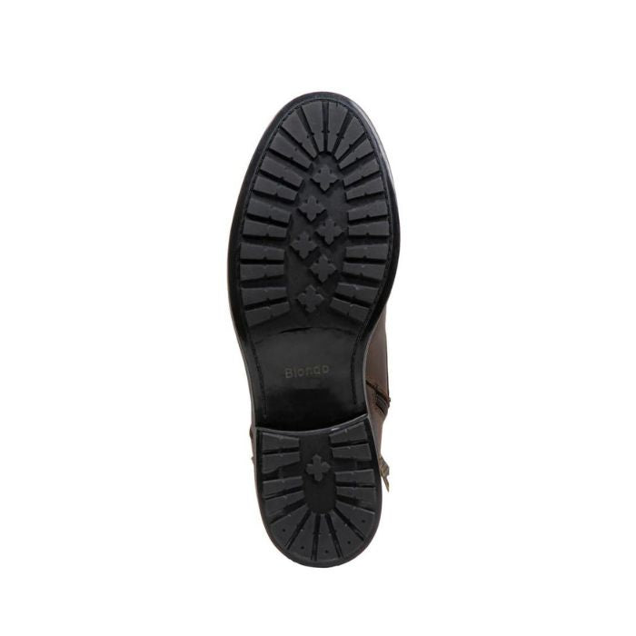Black outsole with Blondo logo in center.