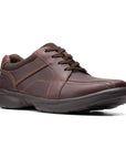 Brown leather lace up shoe. 