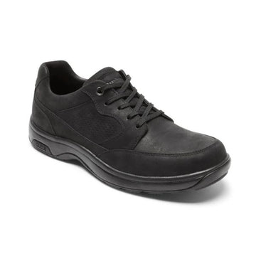 Black leather lace up shoe.