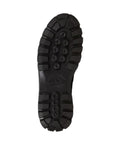 Black outsole of winter boot with Ecco logo on heel.