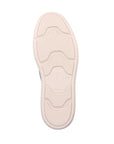White rubber outsole with R-Evolution by Rieker logo imprinted on it.
