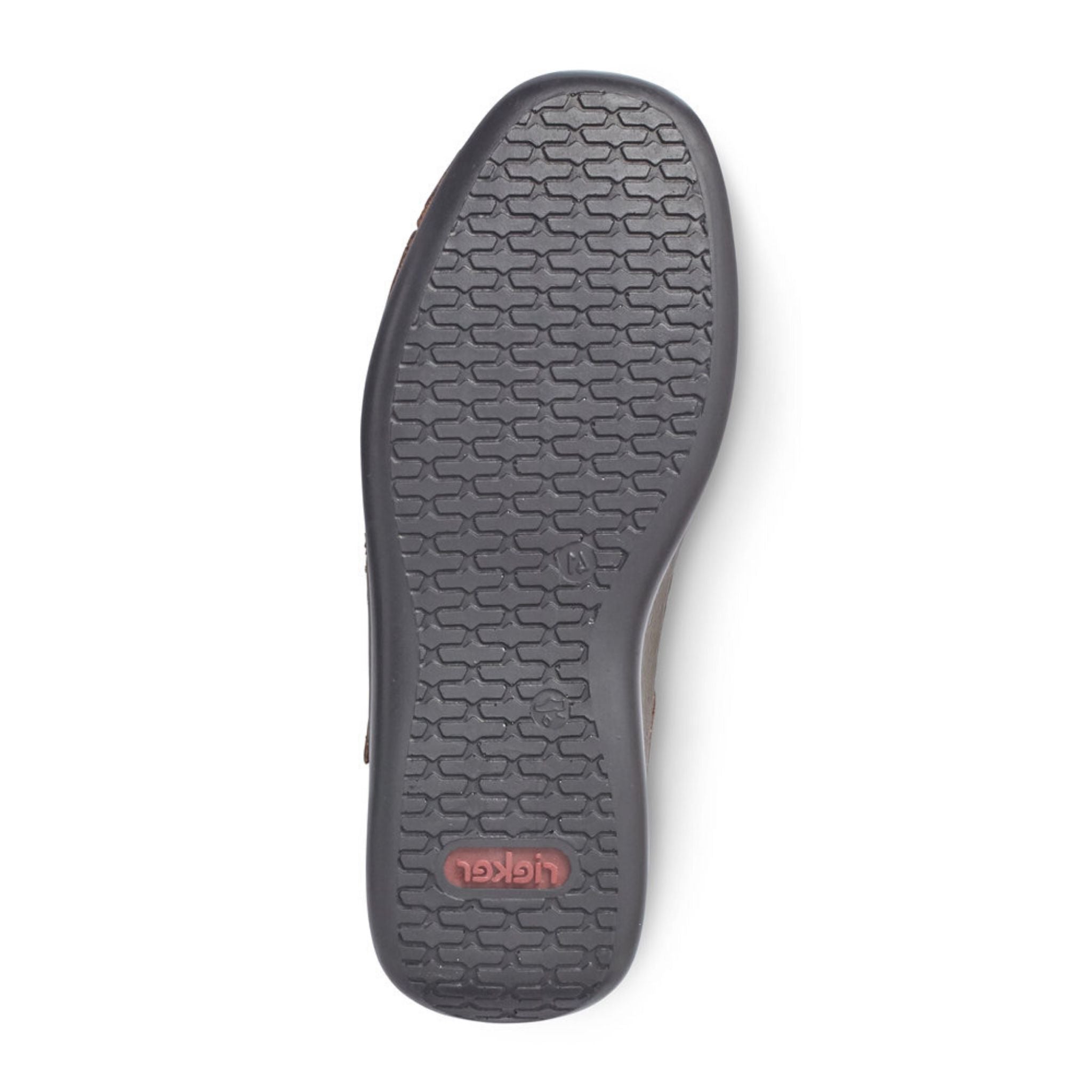 Black outsole with wavy pattern tread