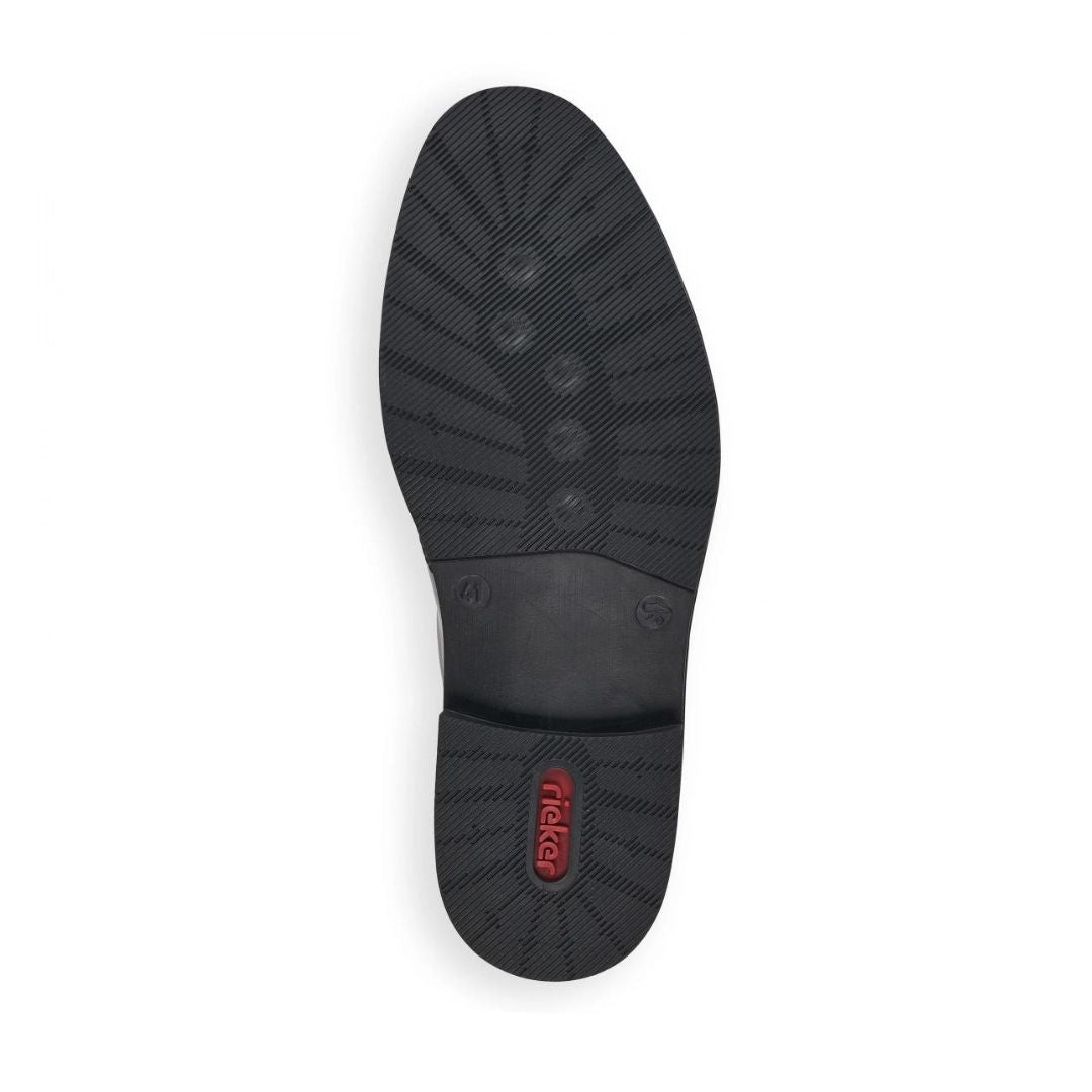 Black outsole with red Rieker logo on heel.