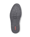 Black outsole with slight heel on dress shoe