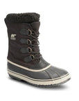 Winter boot by Sorel with elastic stretch at front and white accent lines at base