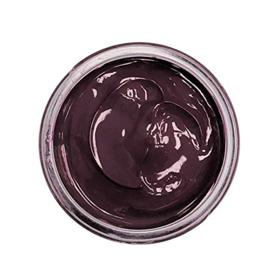 Cordovan shoe cream polish in clear jar