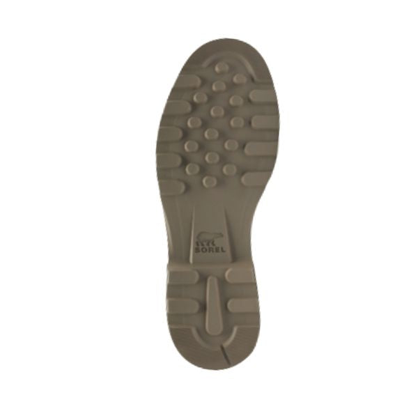 Light brown outsole with Sorel logo in middle.