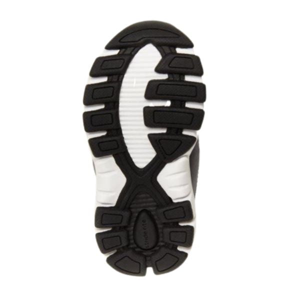 Black and white outsole with Stride Rite logo in heel.