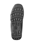 Black outsole of Cougar's Howdoo slip-on shoe. Cougar logo in center.
