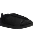 Black satin Foam Treads Nurse slipper with Velcro closure