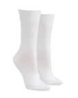 A pair of white cotton crew socks