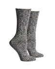 A pair of grey heather cotton crew socks