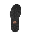 Black rubber outsole with brown Sorel logo in center.