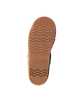 Brown rubber outsole with Sorel logo in center.