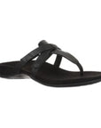 Supportive black thong sandal.