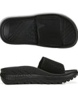Black slide recovery sandal.