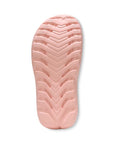 Pink rubber outsole of women's Vionic recovery sandal.