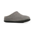 Kids Sorel Lanner Ridge II Slipper in gray suede with fleece lining and durable sole, perfect for cozy indoor wear.