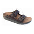 Mephisto Zonder Sandal for men in dark brown with two adjustable buckled straps and cushioned footbed for ultimate support and shock absorption.