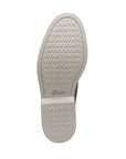 White rubber outsole with Clarks logo in center.