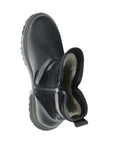 Top view of Bos & Co's Anova winter boot.  Has inside zipper and white wool lining.